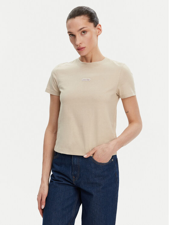 Calvin Klein Jeans Marškinėliai · Smėlio