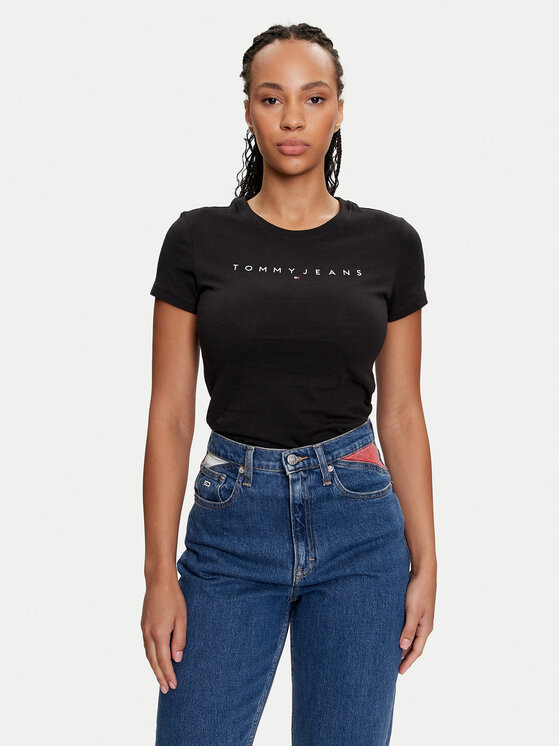 Tommy Jeans Marškinėliai · Juoda