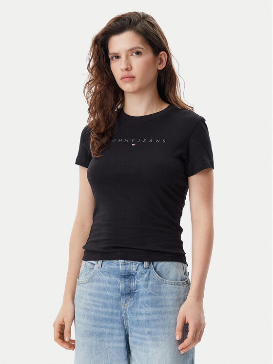 Tommy Jeans Marškinėliai · Juoda