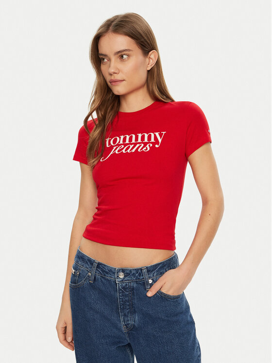 Tommy Jeans Marškinėliai · Raudona