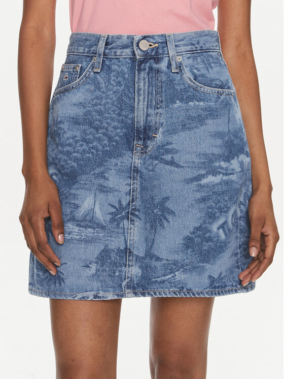 Tommy Jeans Džinsinis sijonas · Mėlyna · Mini