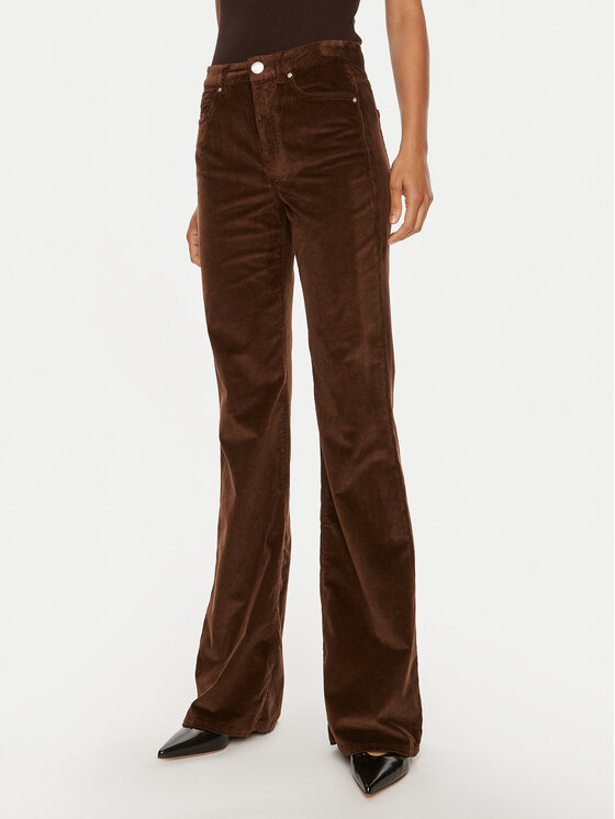 PINKO Medžiaginės kelnės · Ruda · Regular Fit