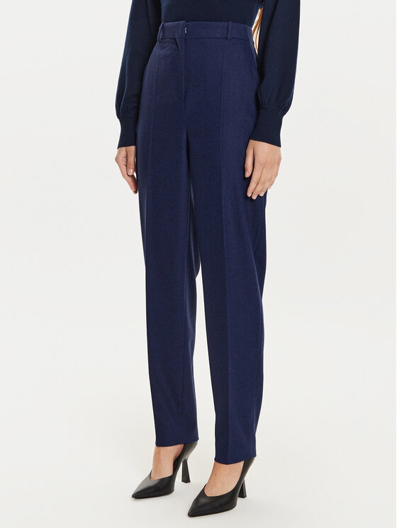 BOSS Medžiaginės kelnės · Mėlyna · Regular Fit