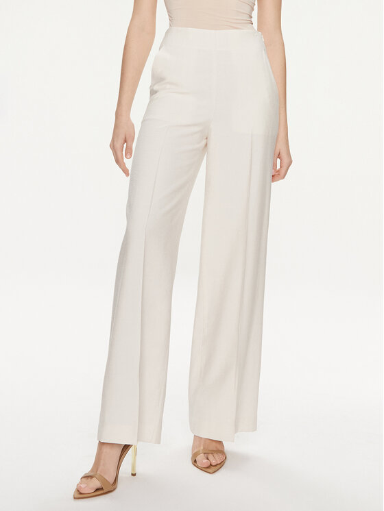 United Colors Of Benetton Medžiaginės kelnės · Écru · Regular Fit