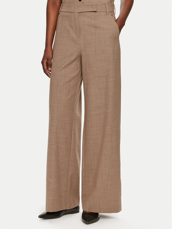 MAX&Co. Medžiaginės kelnės · Ruda · Regular Fit