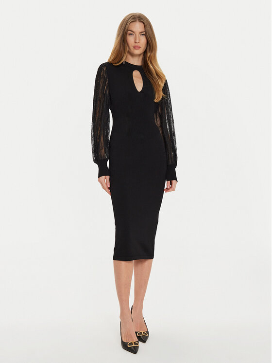 TWINSET Trikotažinė suknelė · Juoda · Midi