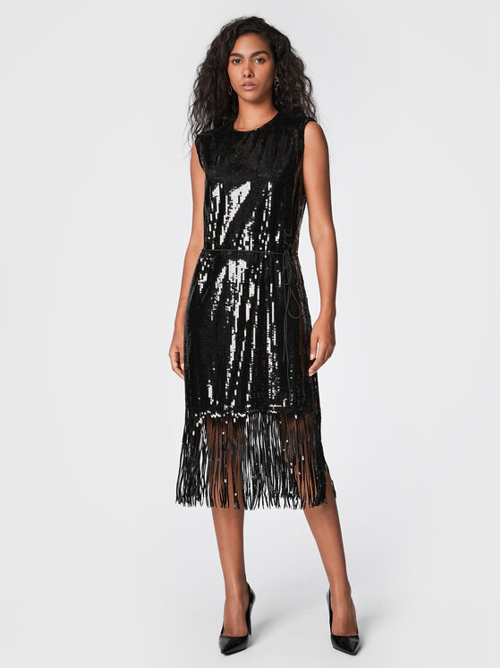 TWINSET Kokteilinė suknelė · Juoda · Midi