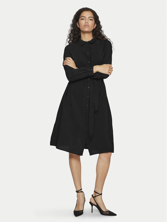 Vila Marškinių tipo suknelė · Juoda · Midi