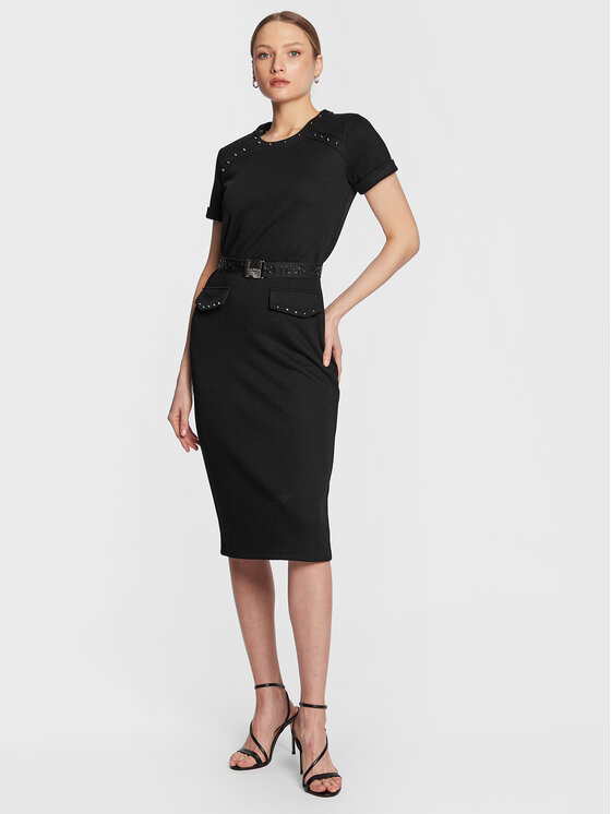 Liu Jo Sport Trikotažinė suknelė · Juoda · Midi