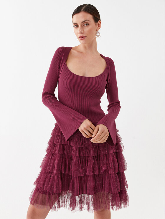 TWINSET Kokteilinė suknelė · Vyšninė · Mini