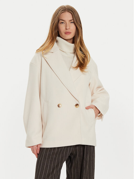 Gina Tricot Demisezoninis paltas · Balta