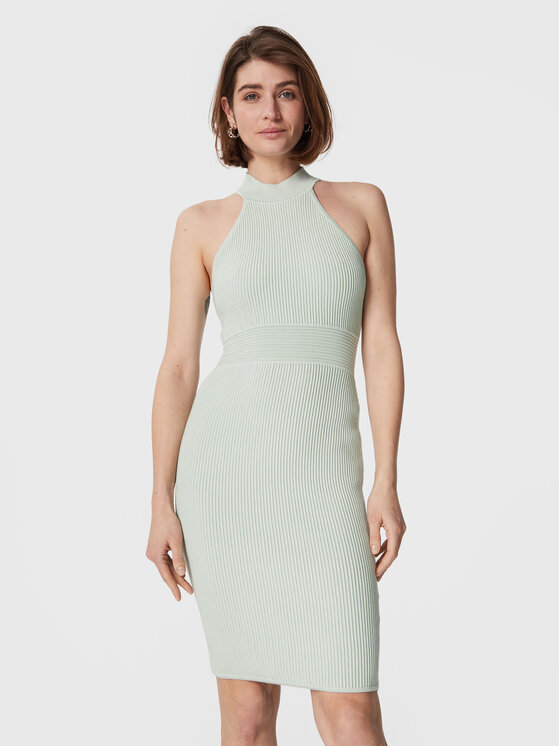 Guess Trikotažinė suknelė · Žalia · Midi