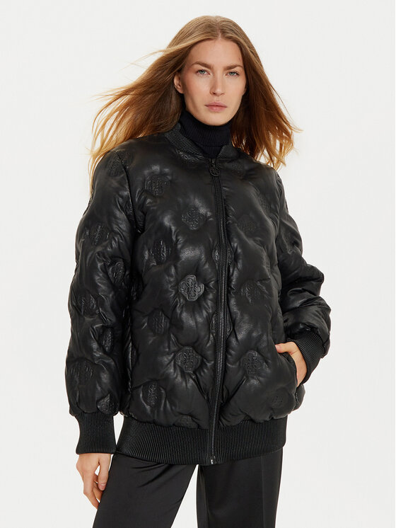 Guess Dirbtinės odos striukė · Juoda