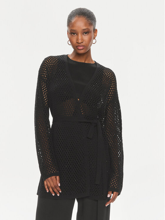 TWINSET Kardiganas · Juoda · Regular Fit