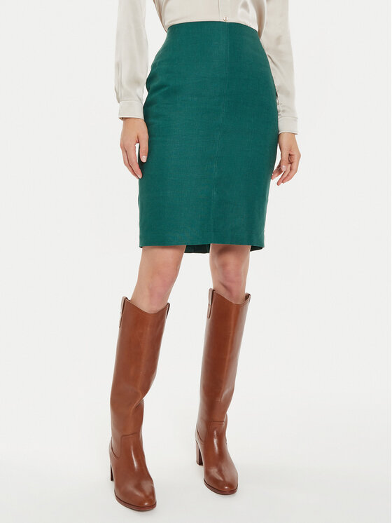 TATUUM Tiesus sijonas · Žalia · Midi