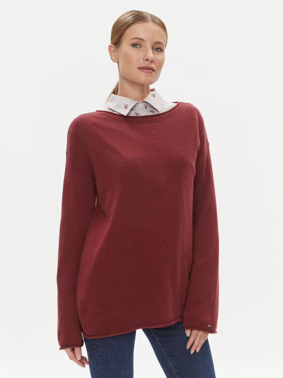 Tommy Hilfiger Megztinis · Raudona · Relaxed Fit