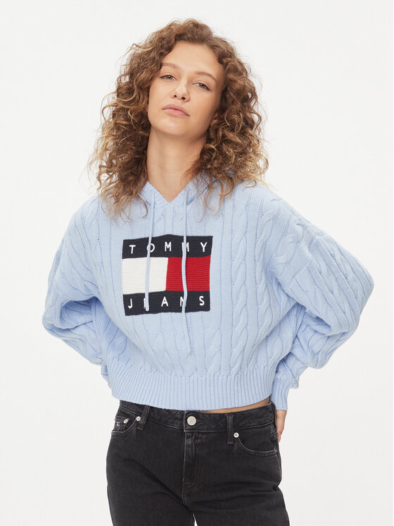 Tommy Jeans Megztinis · Žydra · Regular Fit
