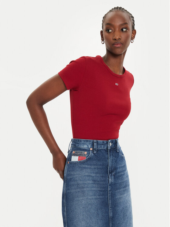 Tommy Jeans Marškinėliai · Raudona