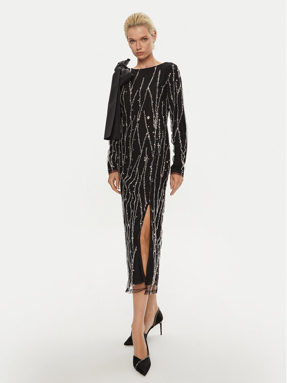 Bruuns Bazaar Kokteilinė suknelė · Juoda · Midi