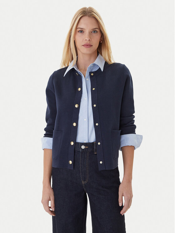 Tommy Hilfiger Kardiganas · Tamsiai mėlyna · Regular Fit