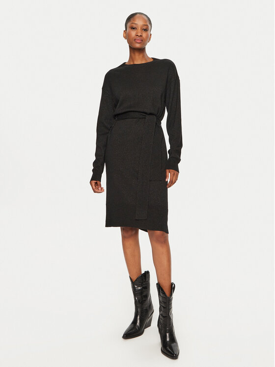 Armani Exchange Trikotažinė suknelė · Juoda · Midi