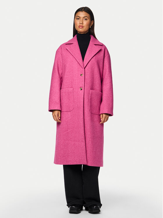 Pieces Demisezoninis paltas · Rožinė