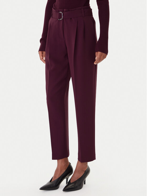 BOSS Medžiaginės kelnės · Violetinė · Regular Fit