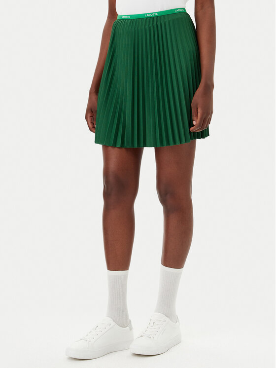 Lacoste Plisuotas sijonas · Žalia · Mini