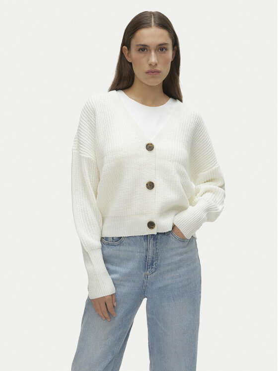 Vero Moda Kardiganas · Balta · Regular Fit