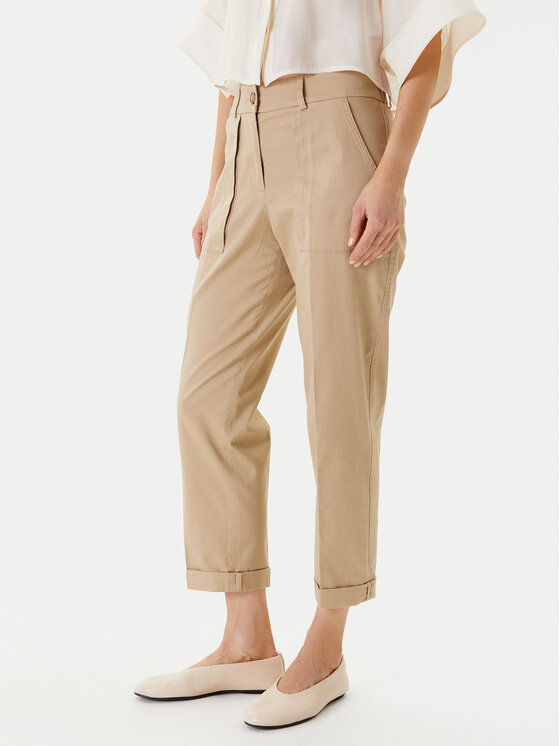 United Colors Of Benetton Medžiaginės kelnės · Smėlio · Regular Fit