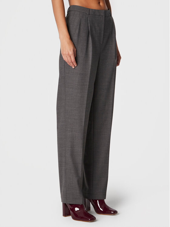 Herskind Medžiaginės kelnės · Pilka · Relaxed Fit