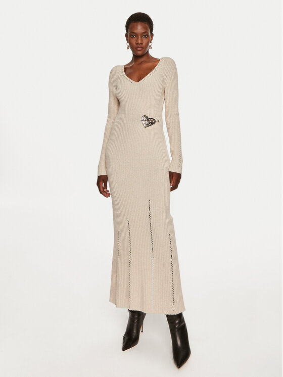 TWINSET Trikotažinė suknelė · Smėlio · Midi