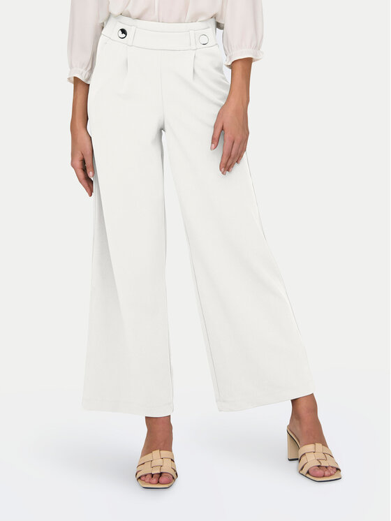 JDY Medžiaginės kelnės · Balta · Regular Fit
