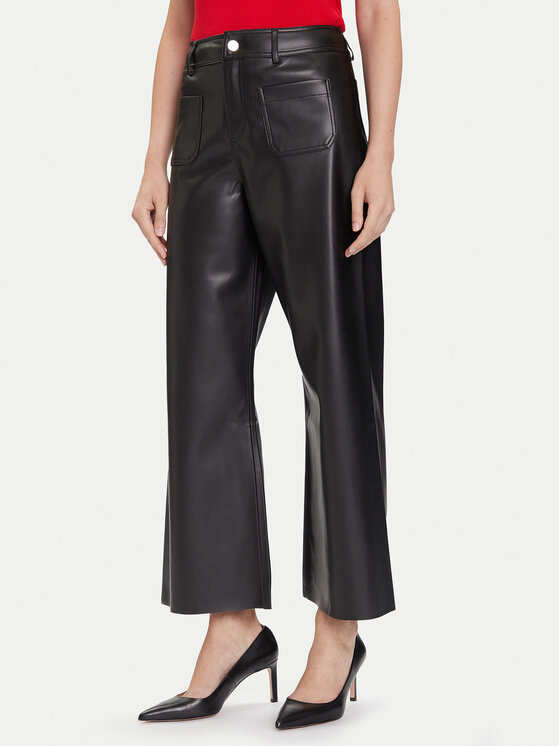 Morgan Dirbtinės odos kelnės · Juoda · Regular Fit