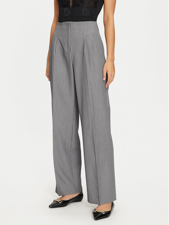 Vero Moda Medžiaginės kelnės · Pilka · Regular Fit