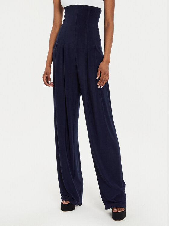 NORMA KAMALI Palazzo kelnės · Tamsiai mėlyna · Regular Fit