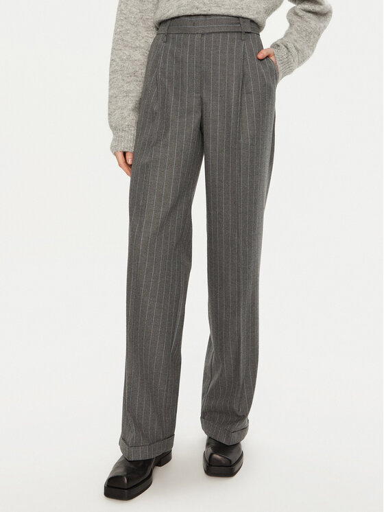 MAX&Co. Medžiaginės kelnės · Pilka · Regular Fit