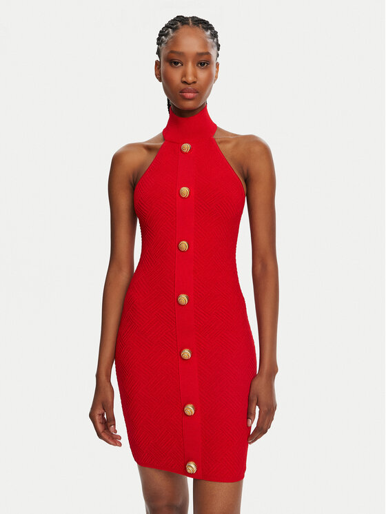 Balmain Kokteilinė suknelė · Raudona · Mini 1