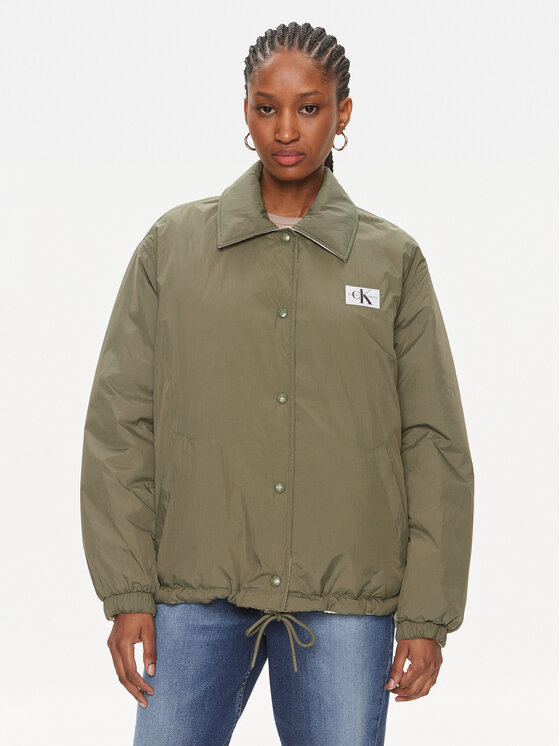 Calvin Klein Jeans Demisezoninė striukė · Žalia