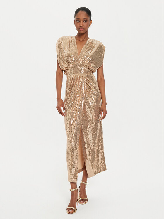 Rinascimento Vakarinė suknelė · Auksinė · Midi