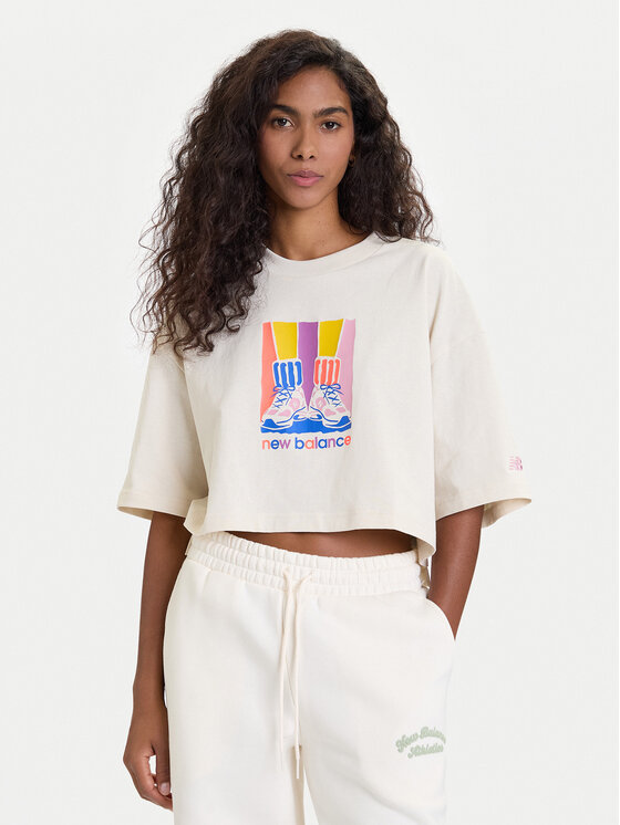 New Balance Marškinėliai · Smėlio