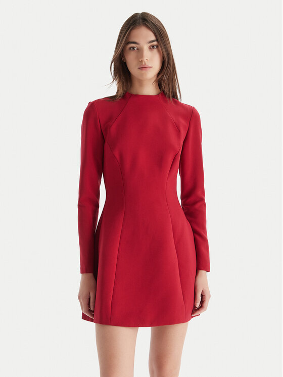 Bardot Kokteilinė suknelė · Raudona · Mini