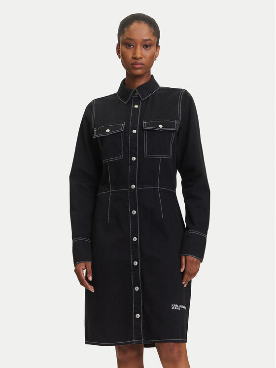 Karl Lagerfeld Jeans Džinsinė suknelė · Tamsiai mėlyna · Mini
