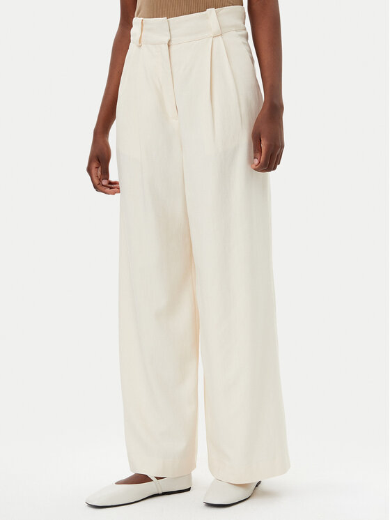 IVY OAK Medžiaginės kelnės · Écru · Regular Fit