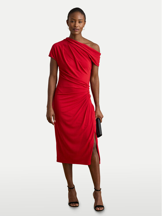 LAUREN RALPH LAUREN Kokteilinė suknelė · Raudona · Midi
