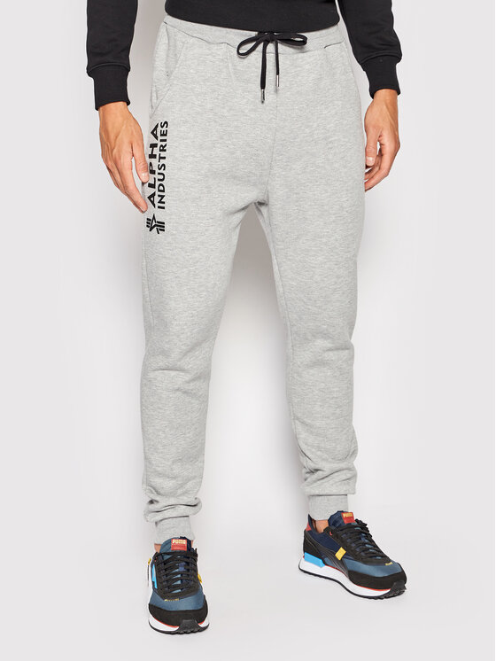 Alpha Industries Sportinės kelnės · Pilka · Regular Fit