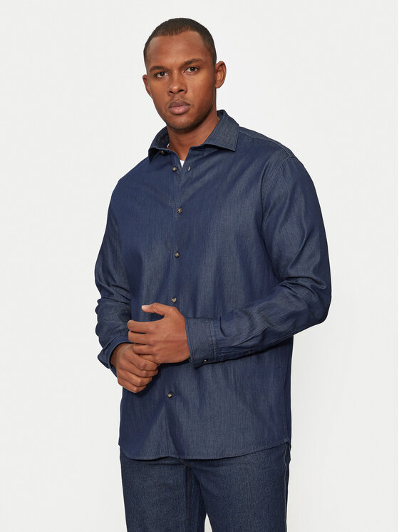 Selected Homme džinsiniai marškiniai  · Tamsiai mėlyna · Regular Fit