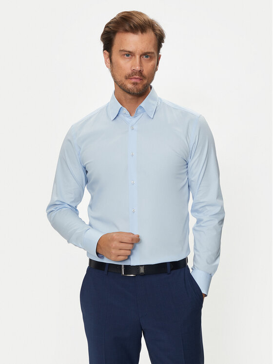 BOSS Marškiniai · Mėlyna · Slim Fit