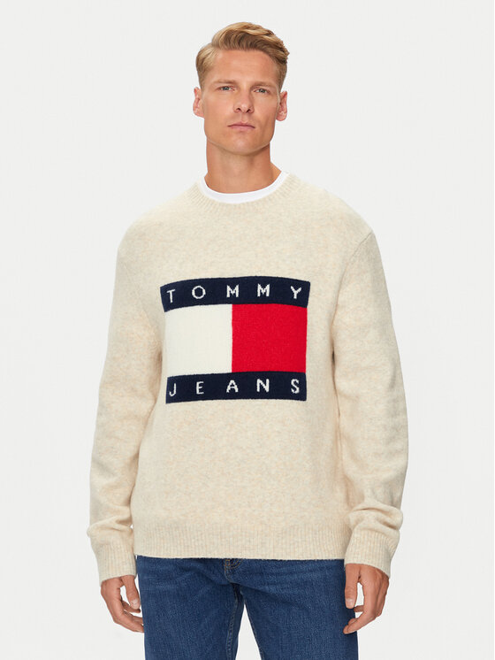 Tommy Jeans Megztinis · Smėlio