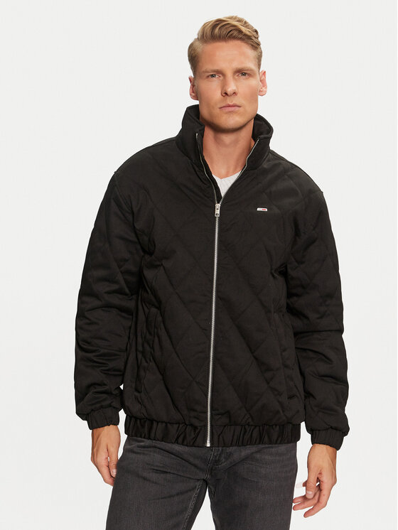 Tommy Jeans Demisezoninė striukė · Juoda